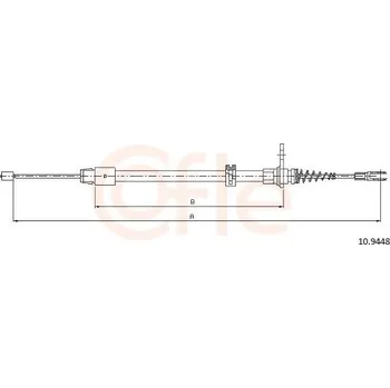 Auto-moto Tažné lanko, parkovací brzda COFLE 10.9448