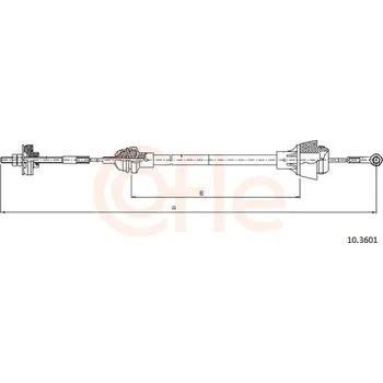 Spojkové lanko Tažné lanko, ovládání spojky COFLE 10.3601