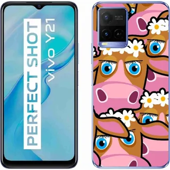 Pouzdro na mobilní telefon Gelový kryt mmCase na Vivo Y21/Y21s/Y33s - kreslené kravičky