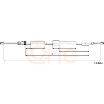 Lanko parkovací brzdy Tažné lanko, parkovací brzda COFLE 10.4564