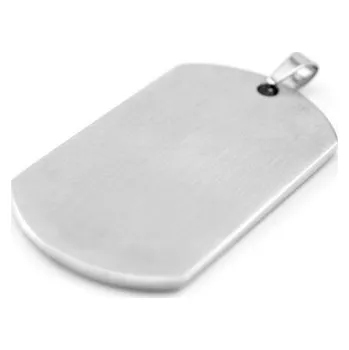 Přívěsek Šperky4U Ocelový přívěšek - vojenská známka matná, 16 x 27 mm - DR1192-16X27