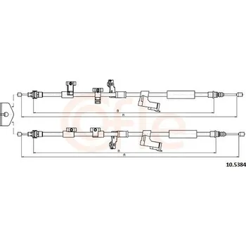 Autodíl Tažné lanko, parkovací brzda COFLE 10.5384