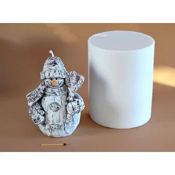 Silikonová forma Sněhulák s koštětem II - 97 x 80 x 135 mm