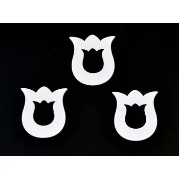 Dřevěná dekorace TULIPÁN bílý