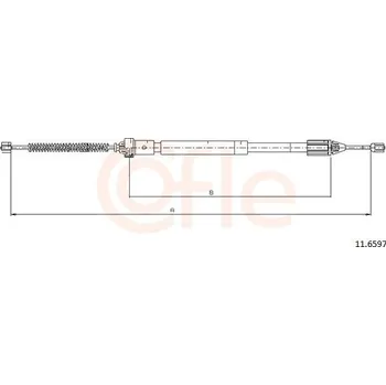 Auto-moto Tažné lanko, parkovací brzda COFLE 11.6597