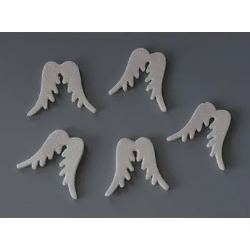 Glitrová křidýlka 5 cm - BÍLÁ