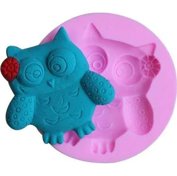 Silikonová forma - Sovička reliéf 43 x 45 mm