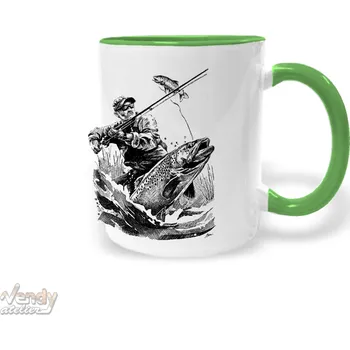 Hrnek - Rybář Barva: Zelená