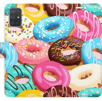 Pouzdro na mobilní telefon Flipové pouzdro iSaprio - Donuts Pattern 02 - Samsung Galaxy A71