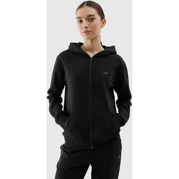 Dámská mikina Dámská tepláková rozepínací mikina s kapucí 4F - černá 4F černá 2731326