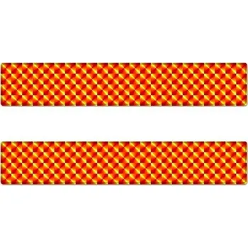 Samolepicí dekorace na vozidlo 3D pružné oranžové gelové odrazky, 140 x 25 mm, 2 ks