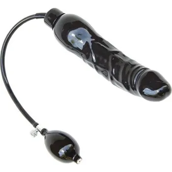 Dildo Mister B Inflatable Solid Dildo XL, černé nafukovací dildo s pevným jádrem 23 x 5 cm