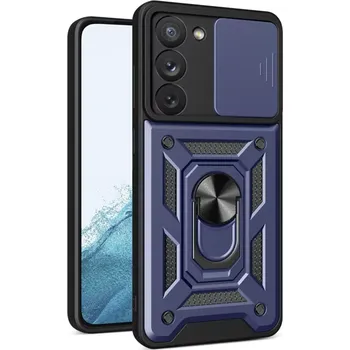 Pouzdro na mobilní telefon Kryt Samsung Galaxy S22 5G Techsuit CamShield Pro modrý