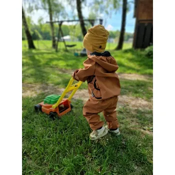 Yháček Softshellové kalhoty Yháček, letní, karamel/černá Velikost: 116