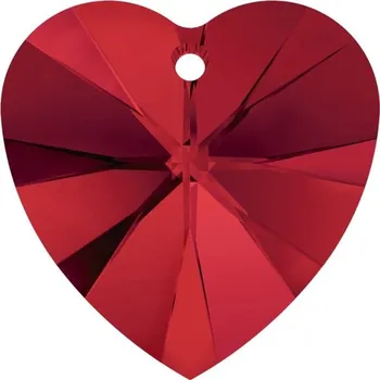 Přívěsek DÁREK Skleněný přívěsek srdíčko Manumi 14,4 x 14 mm