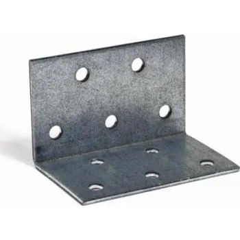 Tesařské kování Perforovaný úhelník - plotnový 80x80x40mm, tloušťka: 2,0mm 25 - KP11