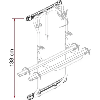 Příslušenství ke střešnímu nosiči Kit pro uchycení nosiče kol Fiamma Carry Bike DJ Barva: Stříbrná, Pro typ vozidla: VW Crafter generace 2
