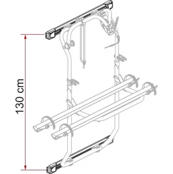 Příslušenství ke karavanu Kit pro uchycení nosiče kol Fiamma Carry Bike DJ Barva: Stříbrná, Pro typ vozidla: Fiat Ducato X250/X290
