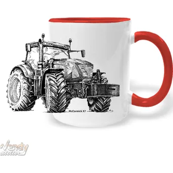 Hrnek - Traktor McCormick X7 Barva: Červená