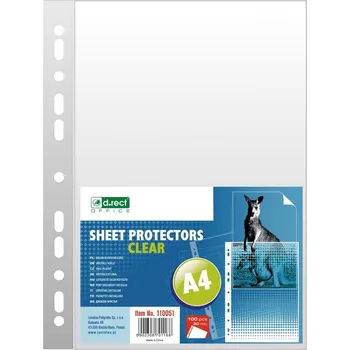 Obal euro A4 U lesklý, d.rect 80 mikronů, 100 ks