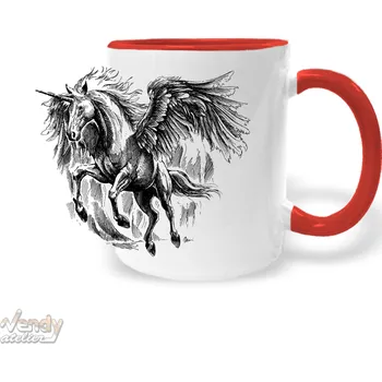 Hrnek - Jednorožec Barva: Červená