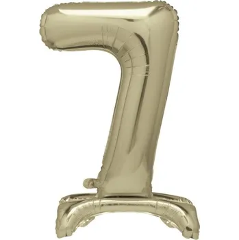 Balónek Balónek fóliový číslo 7 zlaté stojící 70 cm 13237