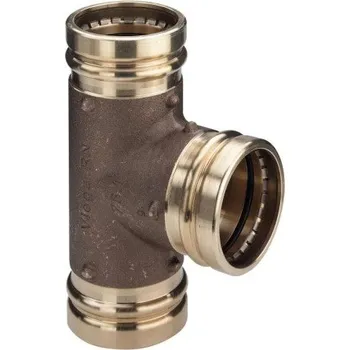 Fitinka Viega SANPRESS 2218XL T-kus 88,9x88,9x88,9mm, lisovací, voda, červený bronz