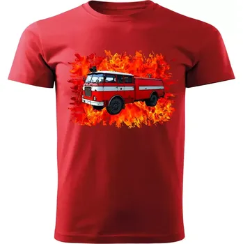 Chlapecké tričko tričko pro hasiče ŠKODA 706 RTHP červené 134 (dětské hasičské tričko )