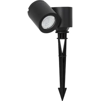 Venkovní osvětlení Nova Luce Venkovní svítidlo s bodcem FOCUS černý hliník skleněný difuzor GU10 1x7W IP54