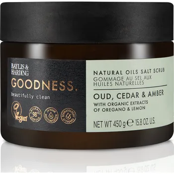 Tělový peeling Baylis & Harding Goodness - Oud, Cedr & Ambra Tělový peeling, 450 g