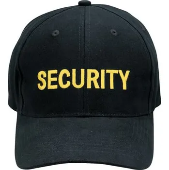 Čepice ROTHCO Čepice baseball žlutý nápis "SECURITY" ČERNÁ