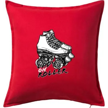 Polštář Lady on roller - Polštář 50x50 - 50x50 - Pouze potah ( Červená )