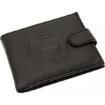 MANCHESTER CITY FC Kožená peněženka Manchester City FC, černá, ochrana RFID, 11x9 cm