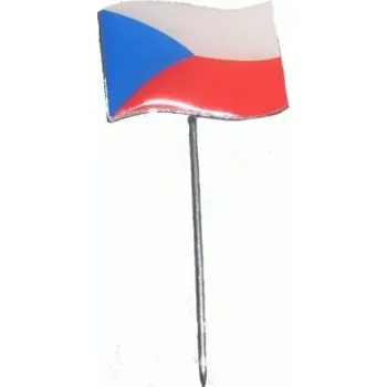 Odznak vlající státní vlajka ČR barevná na špendlíku