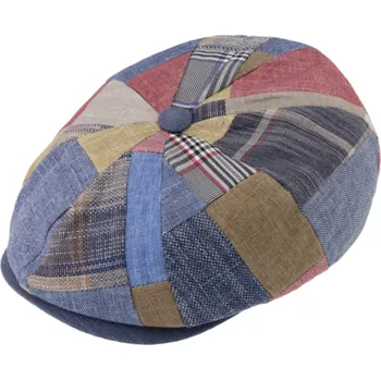 Čepice Fiebig - Headwear since 1903 Letní bavlněná 8-dílná bekovka - patchwork Velikost: 57 cm (M)