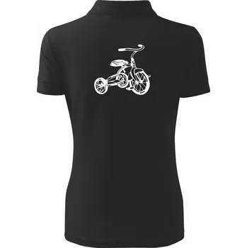 Dámská košile Tříkolka dětská - Polokošile dámská Pique Polo - XS ( Černá )