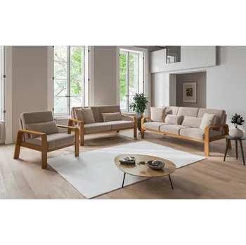 Sedací souprava Sedací souprava s dřevěnými područkami 3+2,5+1 KOLDING 2