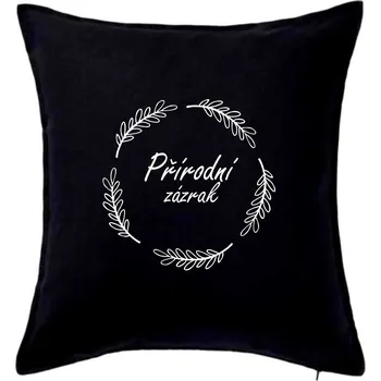 Polštář Přírodní zázrak - Polštář 50x50 - 50x50 - Pouze potah ( Černá )