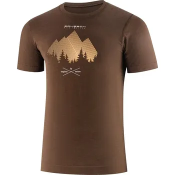 Pánské tričko BRUBECK OUTDOOR WOOL PRO Brown Pánské tričko s krátkým rukávem Velikost: M