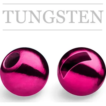 Knápek Kulička wolframová s drážkou METALLIC Pink 3,8mm