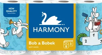 Toaletní papír Harmony Soft Bob a Bobek 3vrstvý 8 ks