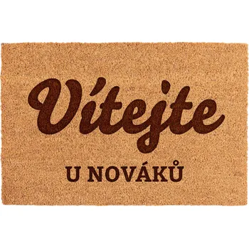 Rohožka Dřevia Rohožka VÍTEJTE, s iniciály - 60x40 cm