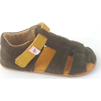 Chlapecké sandály Dětské sandálky EF Barefoot Zielony Velikost boty: 25