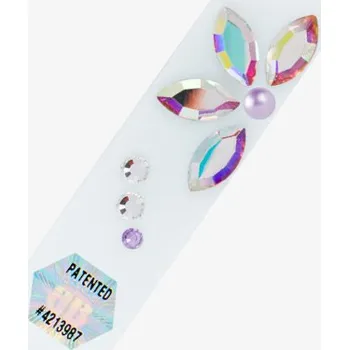 Preciosa Skleněný pilník s českým křišťálem - velký, bílý s květem