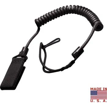 Příslušenství pro sportovní střelbu CONDOR OUTDOOR Šnůra bezpečnostní LANYARD pro pistol ČERNÁ