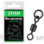 ZFISH Obratlík Rolling Swivel with Ring Black Matt vel.8/26Kg