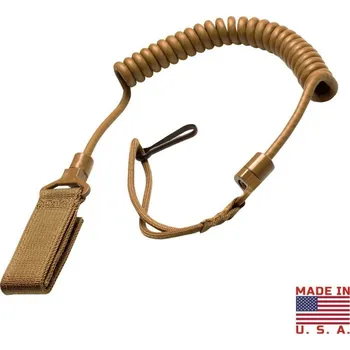 Příslušenství pro sportovní střelbu CONDOR OUTDOOR Šnůra bezpečnostní LANYARD pro pistol COYOTE BROWN