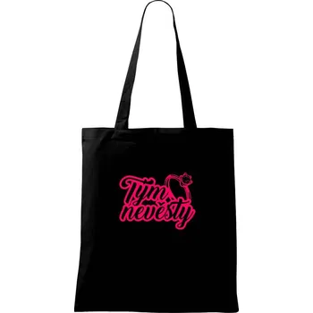 Tým nevěsty s prstenem - Taška bavlněná - 42 x 38 cm ( Černá )