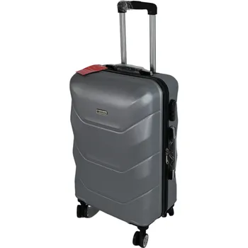 ZF SUITCASE Cestovní kufr velký model 1616 velikost 96 litrů 75x48x32 váha 4kg stříbrná VELKY