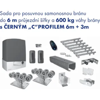 CAME POSUV 7 MBE Sada pro posuvnou samonosnou bránu do 6 m průjezdní šířky a 600 kg váhy